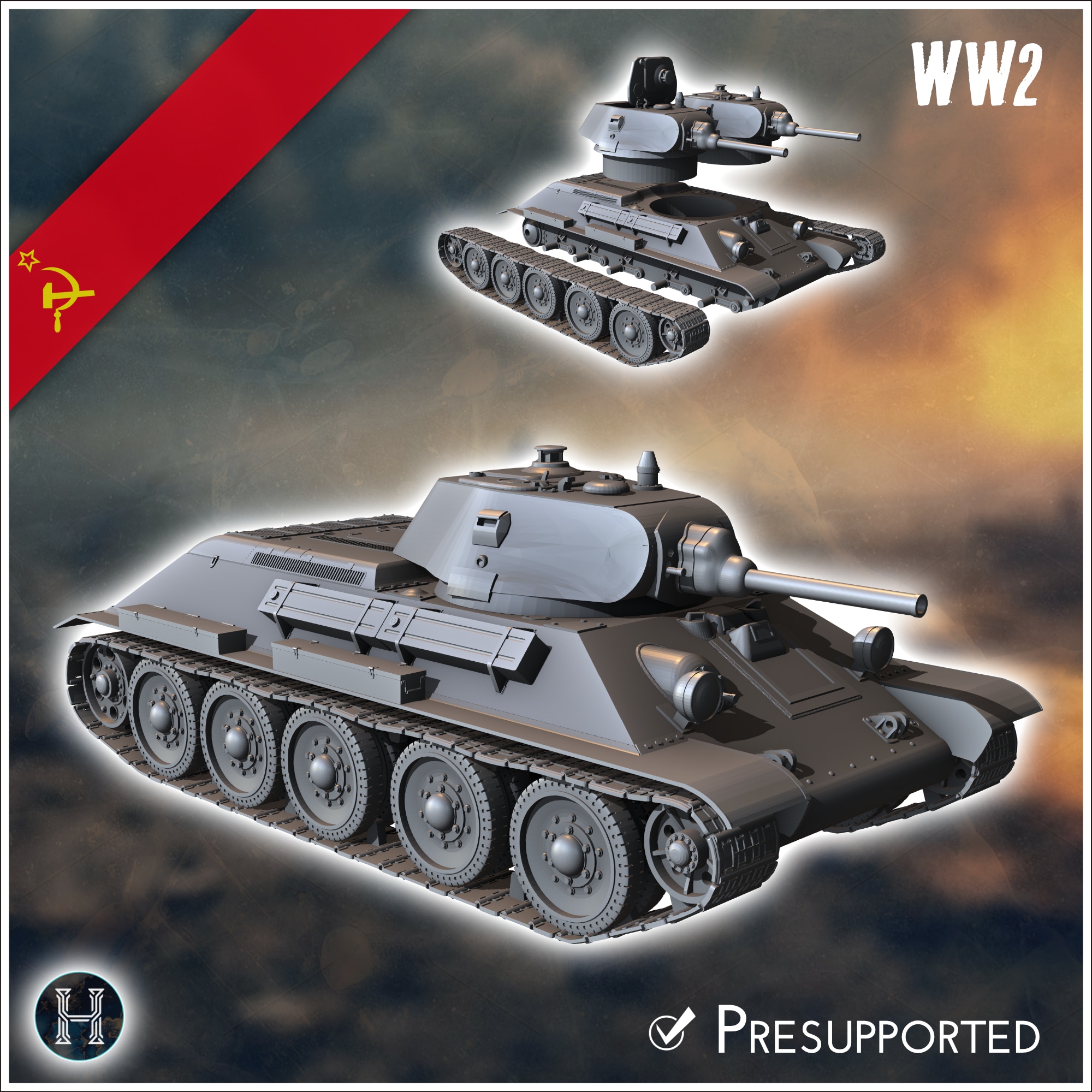 T-34-76 M1940 - Soviet army WW2 Second World East front Ostfront RPG Mini Hobby